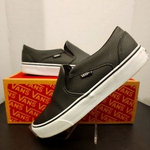 VANS Asher Perforated Slip On Shoes Women Size 10